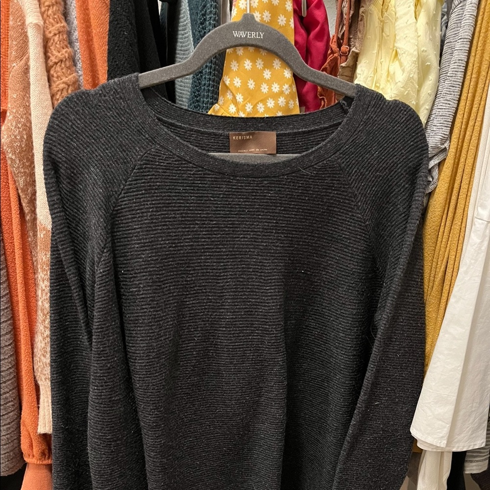 Knit Grey Textured Sweater